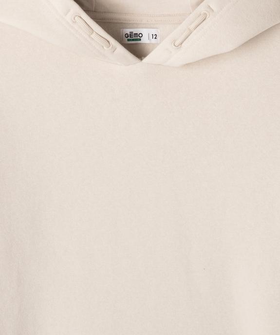 Sweat à capuche uni intérieur molletonné garçon vue2 - GEMO 4G GARCON - GEMO