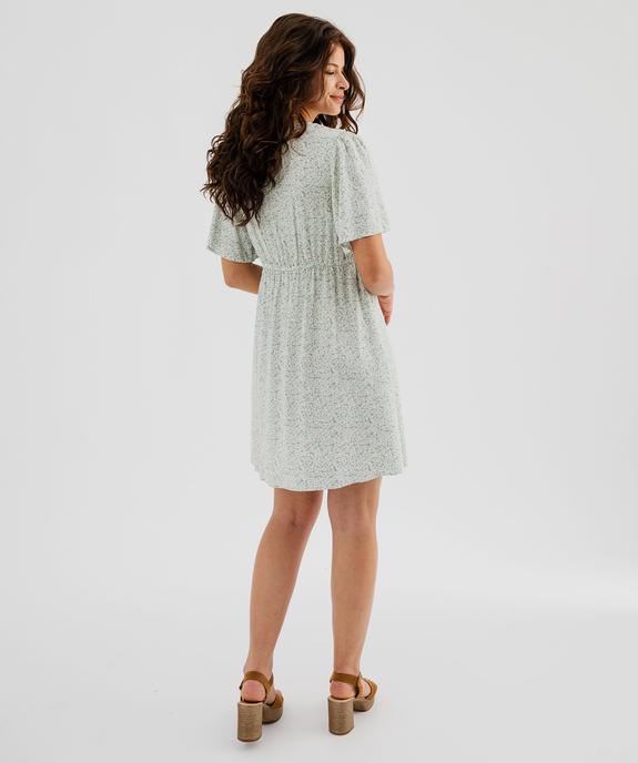 Robe courte imprimée à manches courtes femme vue2 - GEMO 4G FEMME - GEMO