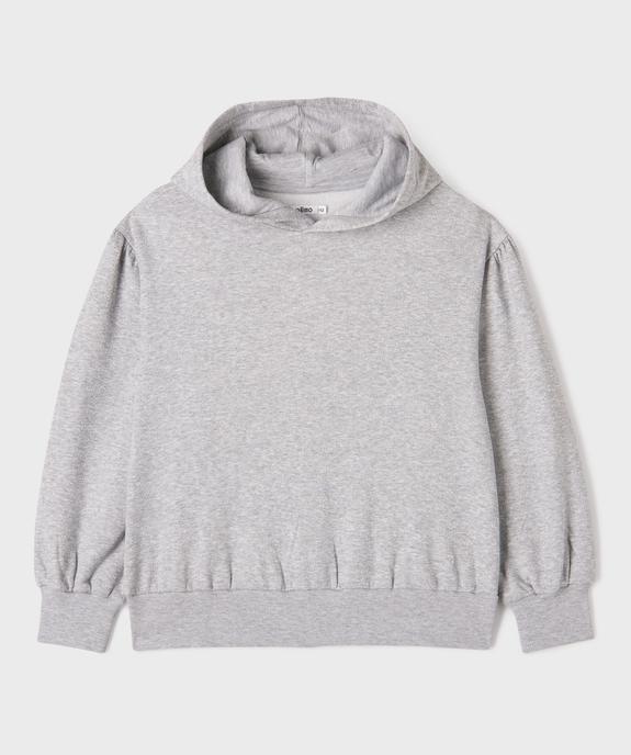 Sweat à capuche à motifs pois pailletés fille vue2 - GEMO (JUNIOR) - GEMO