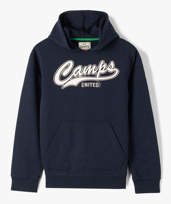 Sweat garçon à capuche avec inscription poitrine - Camps United vue2 - CAMPS UNITED - GEMO