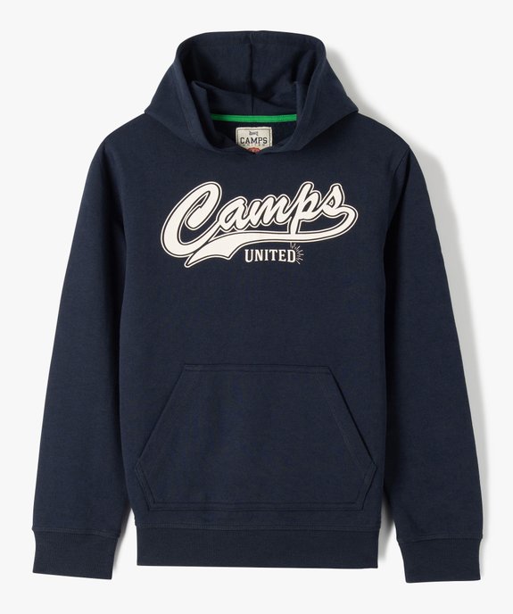 Sweat garçon à capuche avec inscription poitrine - Camps United vue2 - CAMPS UNITED DTR - GEMO