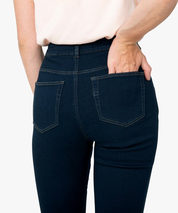 Jean femme regular taille normale et surpiqûres contrastantes vue2 - GEMO (JEAN) - GEMO