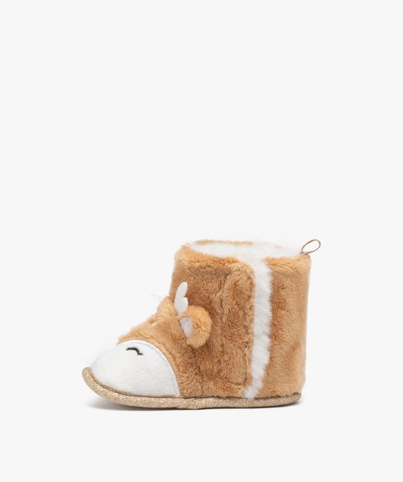 Chaussons de naissance bébé fille boots à scratch en forme de cerf vue3 - LITTLE LOVE - GEMO