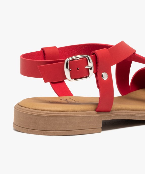 Sandales femme unies à brides style casual   vue6 - GEMO (CASUAL) - GEMO