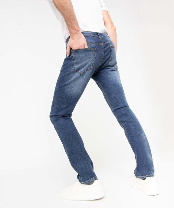 Jean homme straight en coton stretch vue3 - GEMO (HOMME) - GEMO