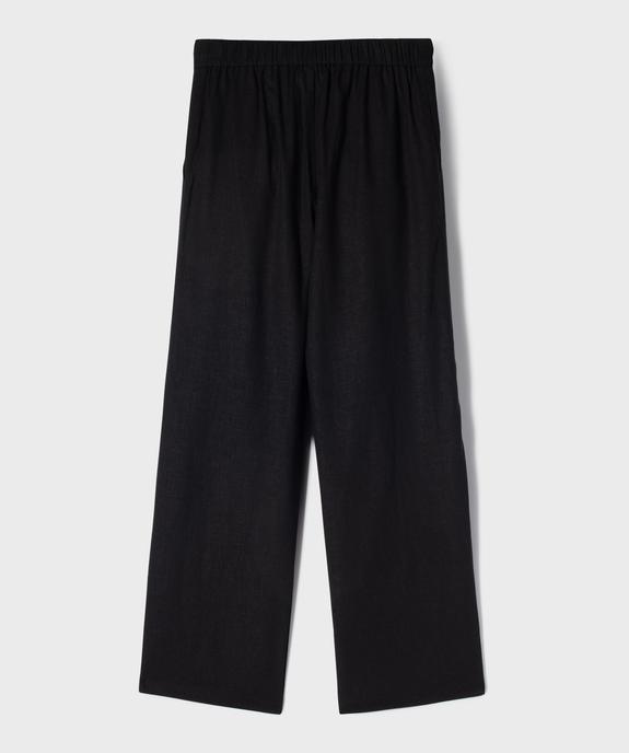 Pantalon large en lin et viscose fille vue3 - GEMO 4G FILLE - GEMO