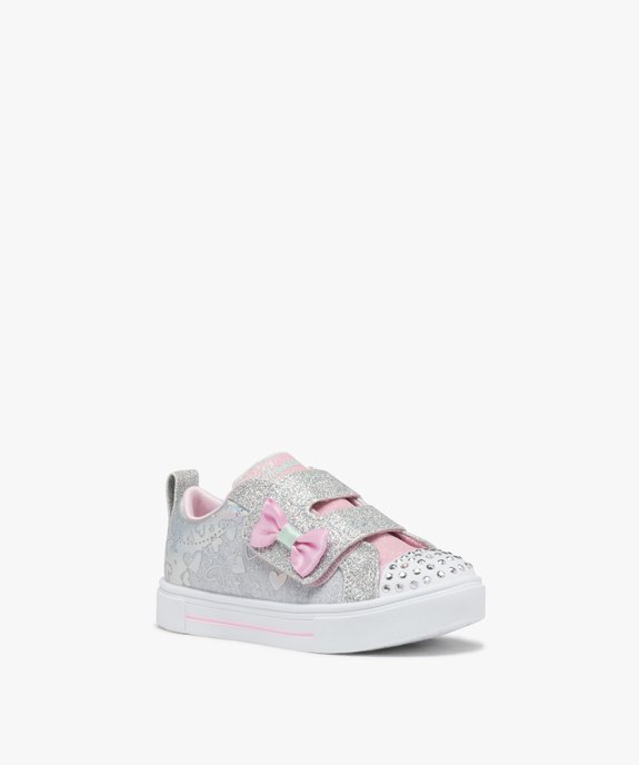 Baskets fille à paillettes avec bout lumineux - Skechers vue2 - SKECHERS - GEMO