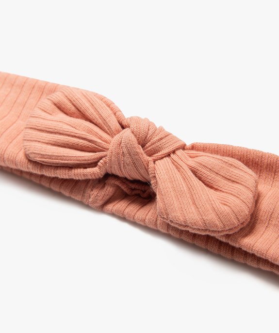 Bandeau pour les cheveux en coton côtelé bébé fille vue2 - GEMO (ACCESS) - GEMO