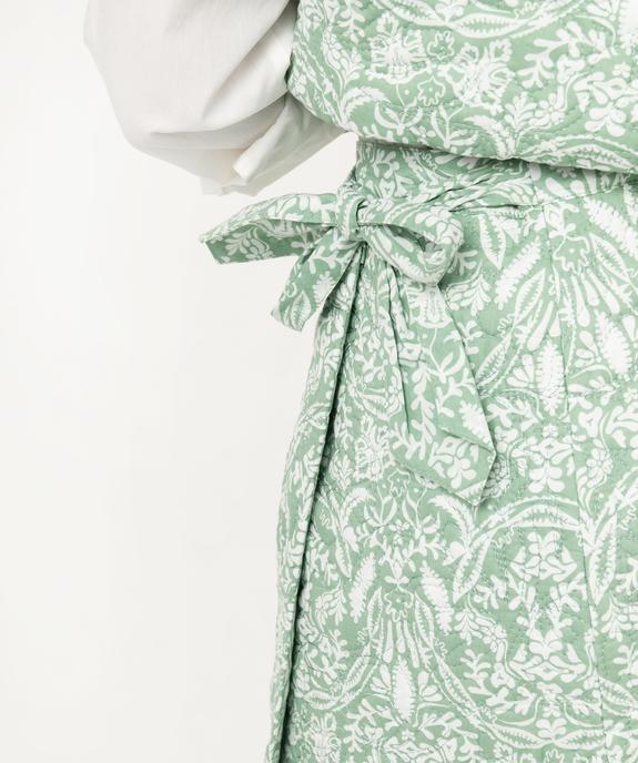 Jupe portefeuille matelassée à motifs fleuris femme vue2 - GEMO 4G FEMME - GEMO