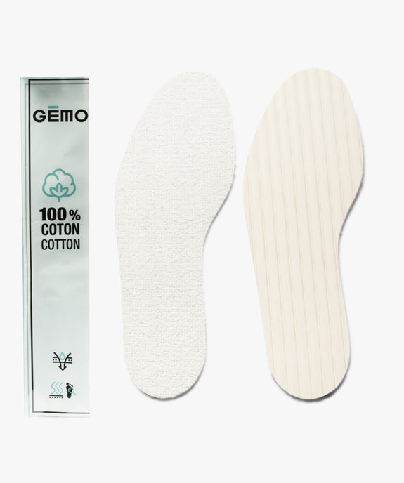 Semelles hygiène 100% coton vue2 - GEMO(ENTRETIEN) - GEMO
