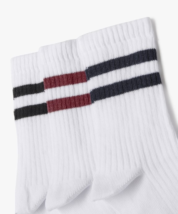 Chaussettes de sport à tige haute enfant (lot de 3) vue2 - GEMO (ENFANT) - GEMO
