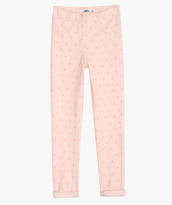 Jegging fille uni avec taille ajustable vue1 - GEMO (ENFANT) - GEMO