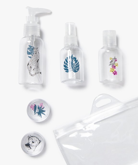 Kit de voyage avec flacons et pots en trousse (6 pièces) vue2 - GEMO (ACCESS) - GEMO