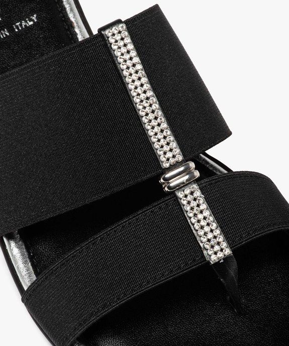 Mules femme à brides élastiques et strass vue6 - GEMO (CASUAL) - GEMO