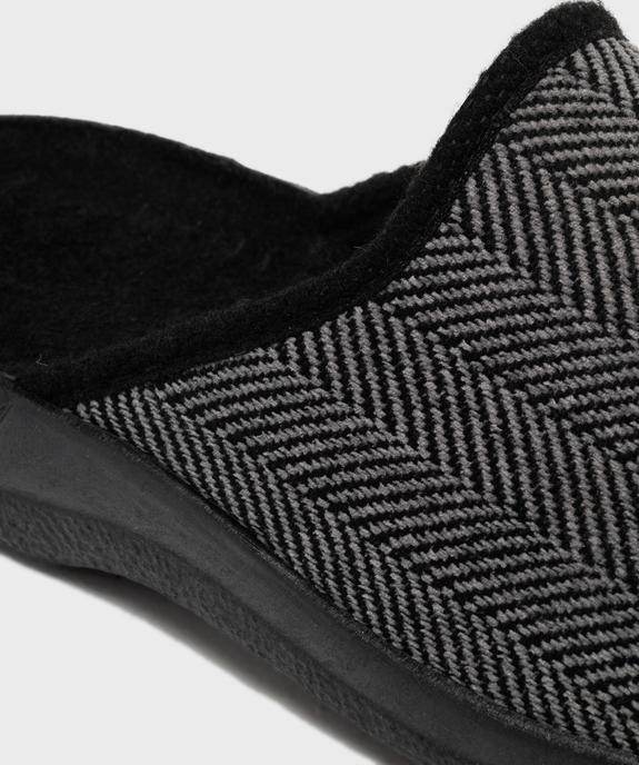Chaussons mules confort à motifs chevrons homme vue6 - G'FLEX GEMO FOR GOOD - GEMO