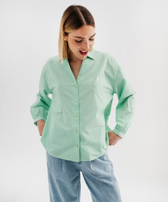 Chemise large manches longues rayée femme - LuluCastagnette vue1 - LULUCASTAGNETTE - GEMO