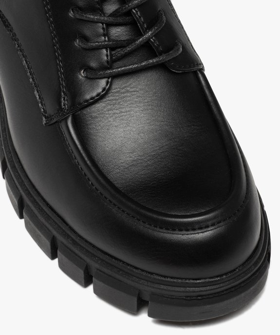 Derbies femme à talon large et semelle crantée vue6 - GEMO(URBAIN) - GEMO