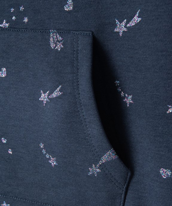 Robe sweat à capuche fille avec poche kangourou vue2 - GEMO (ENFANT) - GEMO