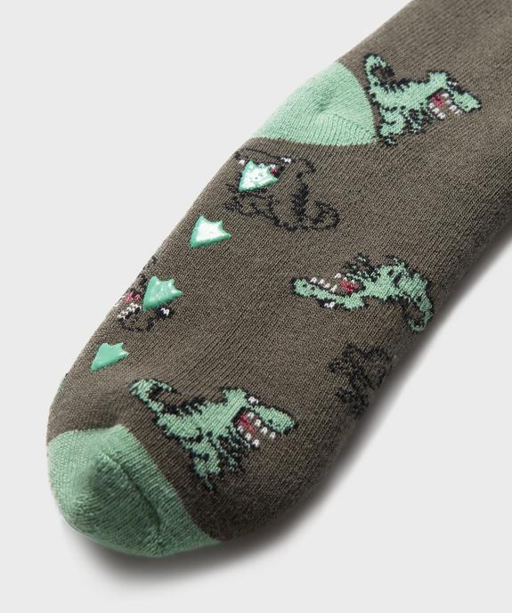 Chaussettes antidérapantes à motifs dinosaures garçon (lot de 2) vue3 - GEMO 4G GARCON - GEMO