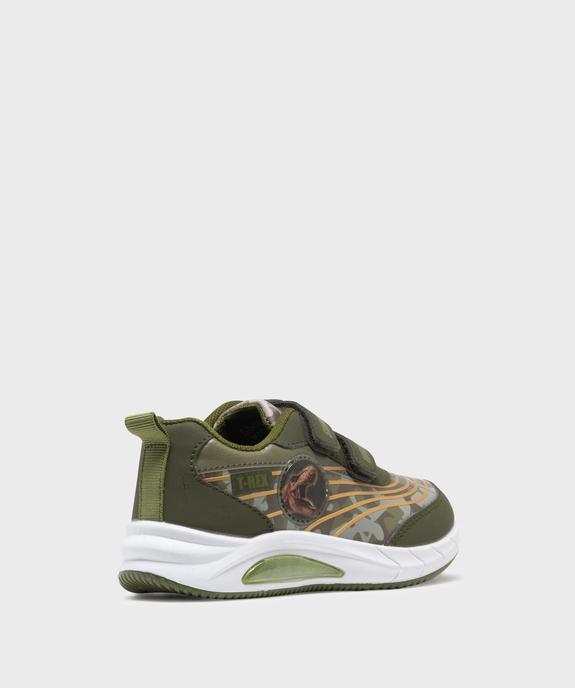 Baskets basses à scratch imprimé camo et T-rex garçon vue4 - JURASSIC WORLD - GEMO