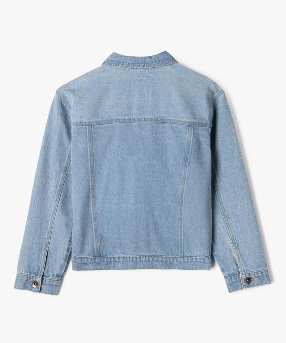 Veste en jean courte fille vue7 - GEMO 4G FILLE - GEMO