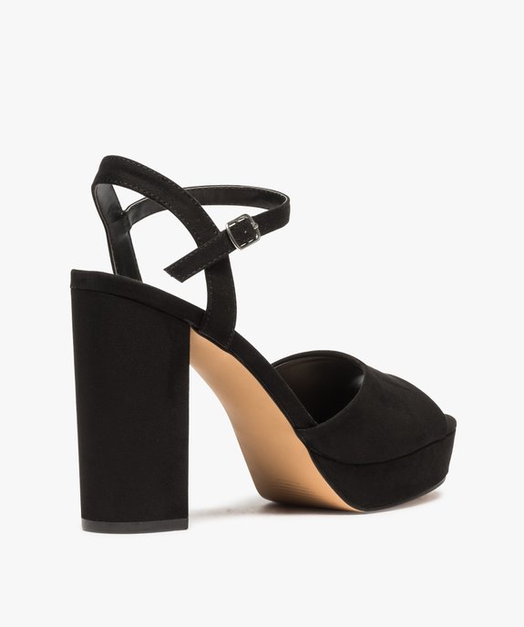 Sandales femme à talon haut et plate-forme vue4 - GEMO(URBAIN) - GEMO