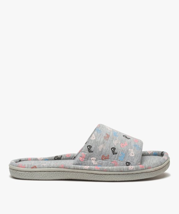 Chaussons femme mules plates en jersey imprimé vue1 - GEMO(HOMWR FEM) - GEMO