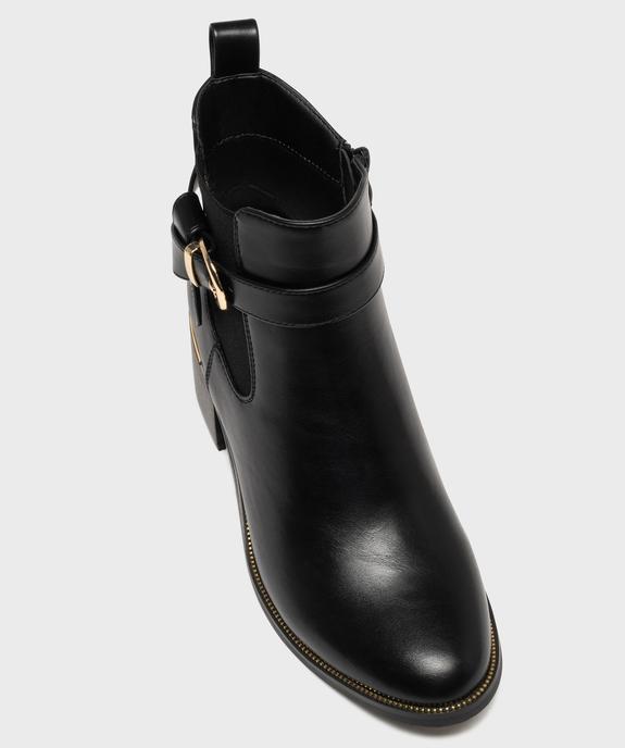 Boots à talon et bout amande fermeture zippée et détails brillants femme vue5 - VALENTINA BALDA - GEMO