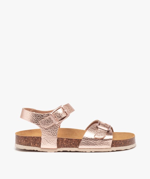 Sandales fille à semelle liège et brides à boucle vue1 - GEMO (ENFANT) - GEMO