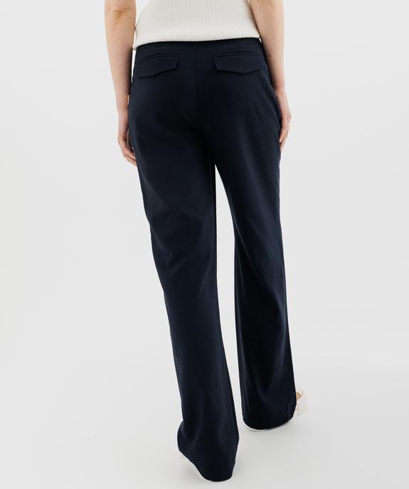 Pantalon large en viscose et lin avec ceinture femme - LuluCastagnette vue3 - LULUCASTAGNETTE - GEMO