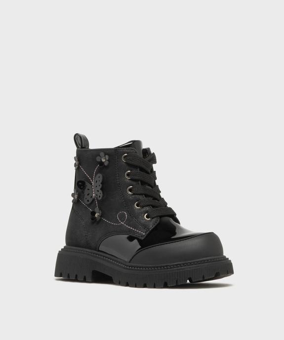 Bottines bi-matières avec motifs en relief fille - Lovely Wings vue2 - LOVELY WINGS - GEMO