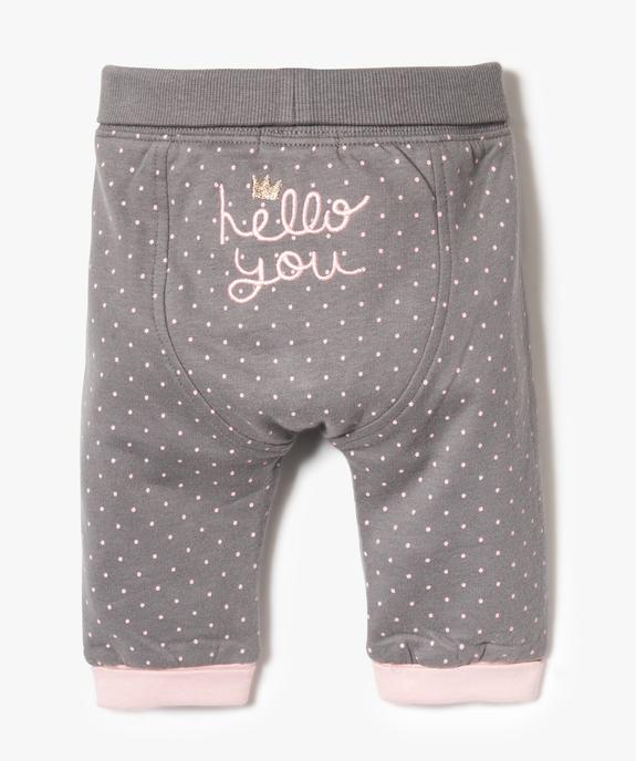 Legging à pois avec genouillères cœur vue2 - GEMO(BB COUCHE) - GEMO