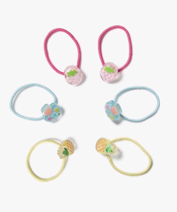 Élastiques à cheveux à breloques pailletées (lot de 6) vue1 - GEMO (ACCESS) - GEMO