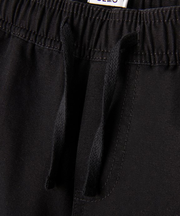 Bermuda cargo regular en coton avec taille ajustable garçon vue3 - GEMO (JUNIOR) - GEMO