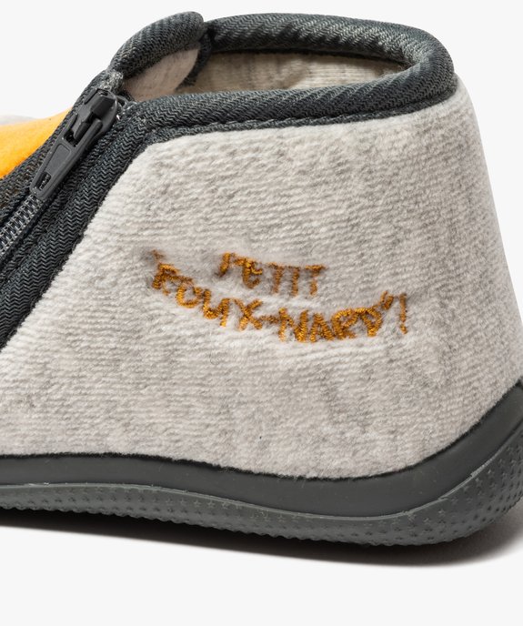 Chaussons bébé garçon bottillons en velours motif chien vue6 - GEMO 4G BEBE - GEMO