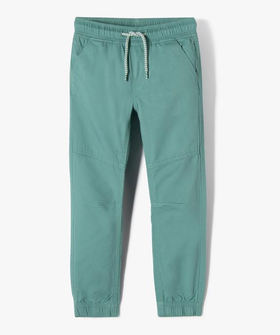 Pantalon garçon en toile avec taille et chevilles élastiquées vue1 - GEMO 4G GARCON - GEMO