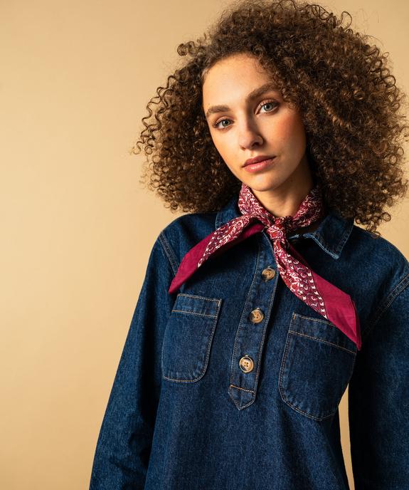 Foulard en coton à motifs fleuris femme vue2 - GEMO (ACCESS) - GEMO