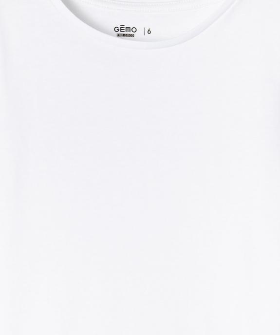 Tee-shirt à manches courtes uni fille vue2 - GEMO 4G FILLE - GEMO