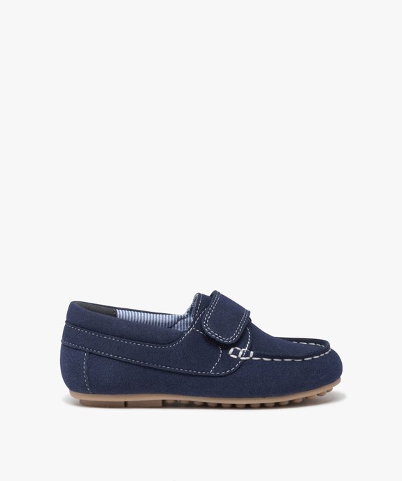 Mocassins garçon unis en suédine et à scratch vue1 - GEMO 4G GARCON - GEMO