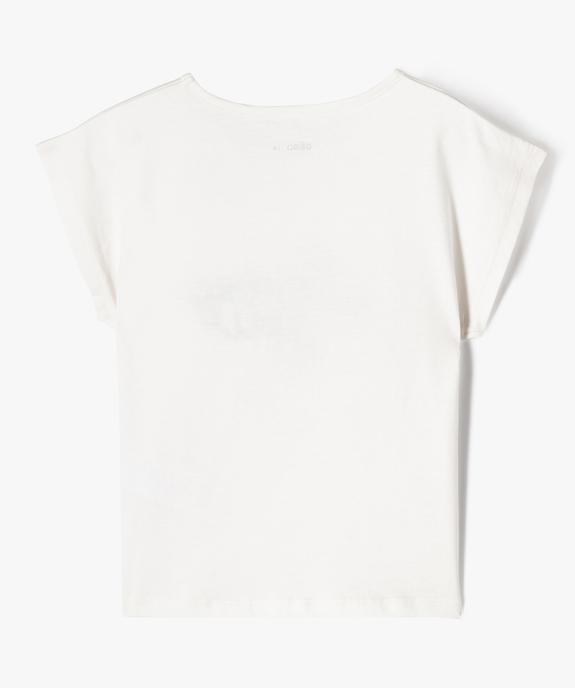 Tee-shirt à manches courtes coupe oversize fille vue3 - GEMO 4G FILLE - GEMO