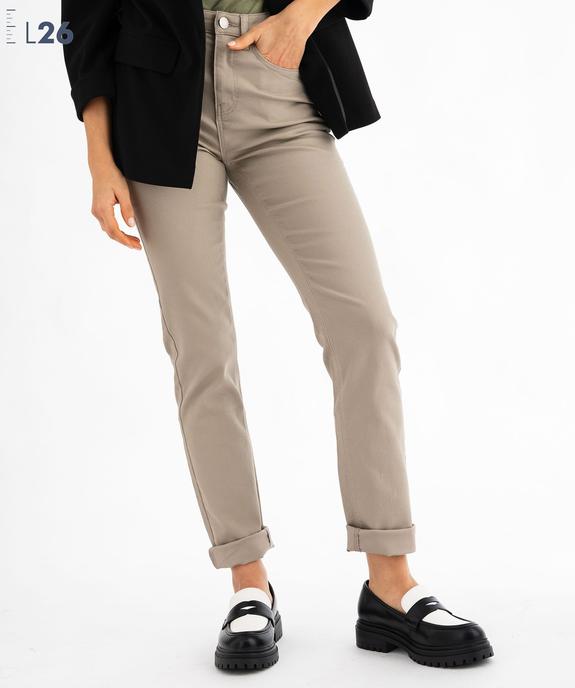 Jean Regular taille haute femme - Longueur L26 vue1 - GEMO(FEMME PAP) - GEMO