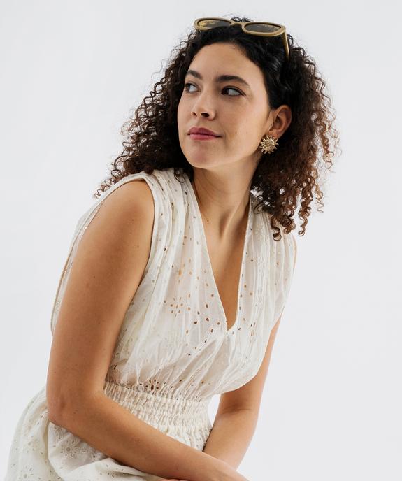 Robe de plage en broderie anglaise femme vue1 - GEMO (PLAGE) - GEMO