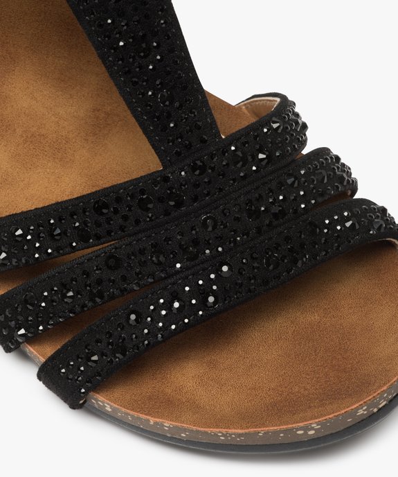 Sandales femme compensées à brides strass élastiquées vue6 - VALENTINA BALDA - GEMO