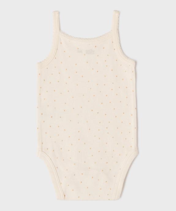 Body à bretelles à motifs bébé fille (lot de 3) vue4 - GEMO 4G BEBE - GEMO