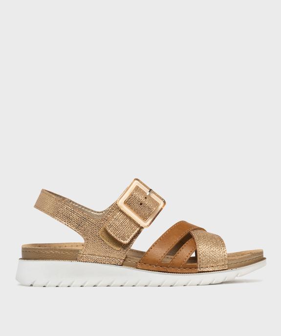 Sandales à brides avec touches pailletées femme - Emilia Rosa vue1 - EMILIA ROSA - GEMO