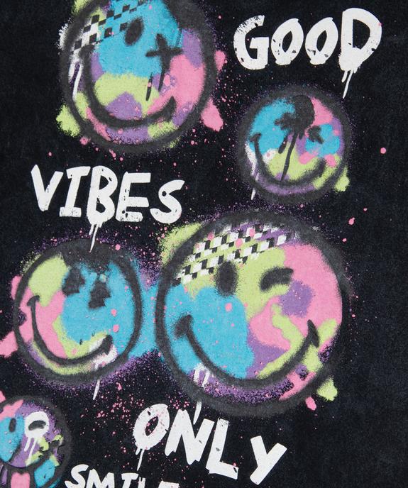 Tee-shirt manches courtes avec motifs Smiley fille - Smiley World vue6 - SMILEY WORLD - GEMO