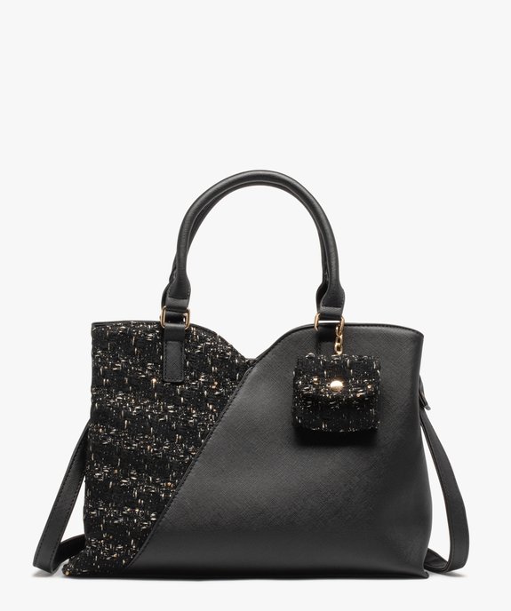 Sac à main bimatière avec accessoire femme vue1 - GEMO (ACCESS) - GEMO