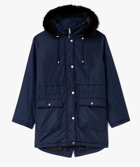 Parka matelassée avec capuche bordée de fourrure imitation femme grande taille vue4 - GEMO 4G GT - GEMO