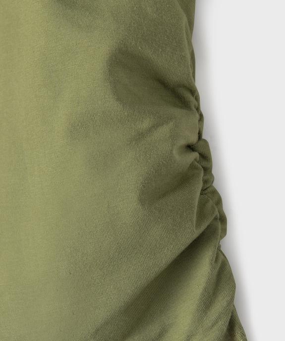 Tee-shirt manches courtes coupe courte fille vue2 - GEMO 4G FILLE - GEMO