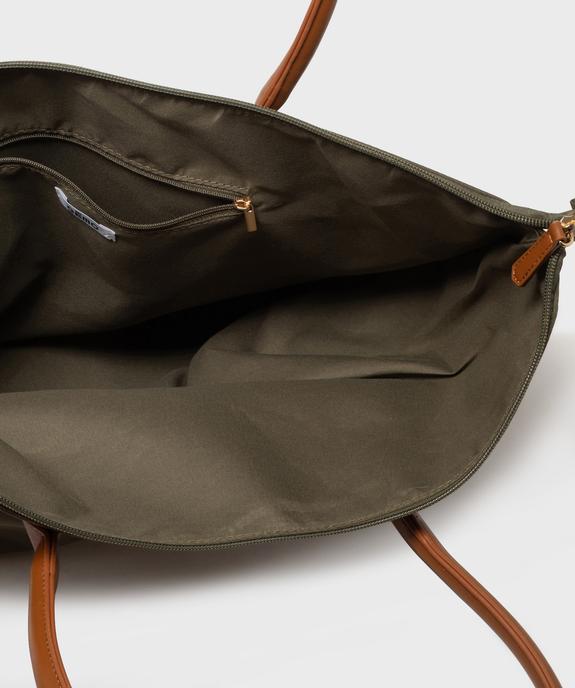 Sac à main zippé forme cabas à grandes anses femme  vue3 - GEMO (ACCESS) - GEMO